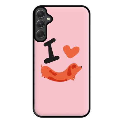 I love Dachshunds Phone Case for Galaxy A54