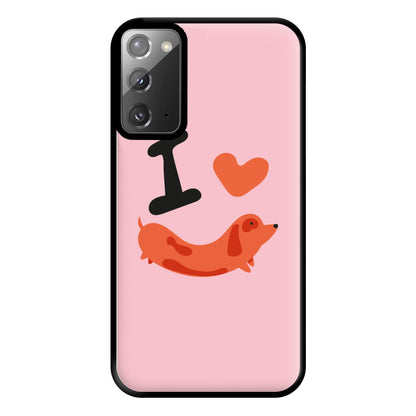 I love Dachshunds Phone Case for Galaxy Note 20 Ultra