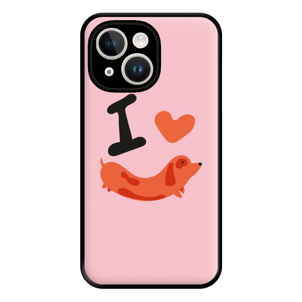 I love Dachshunds Phone Case for iPhone 14 Plus