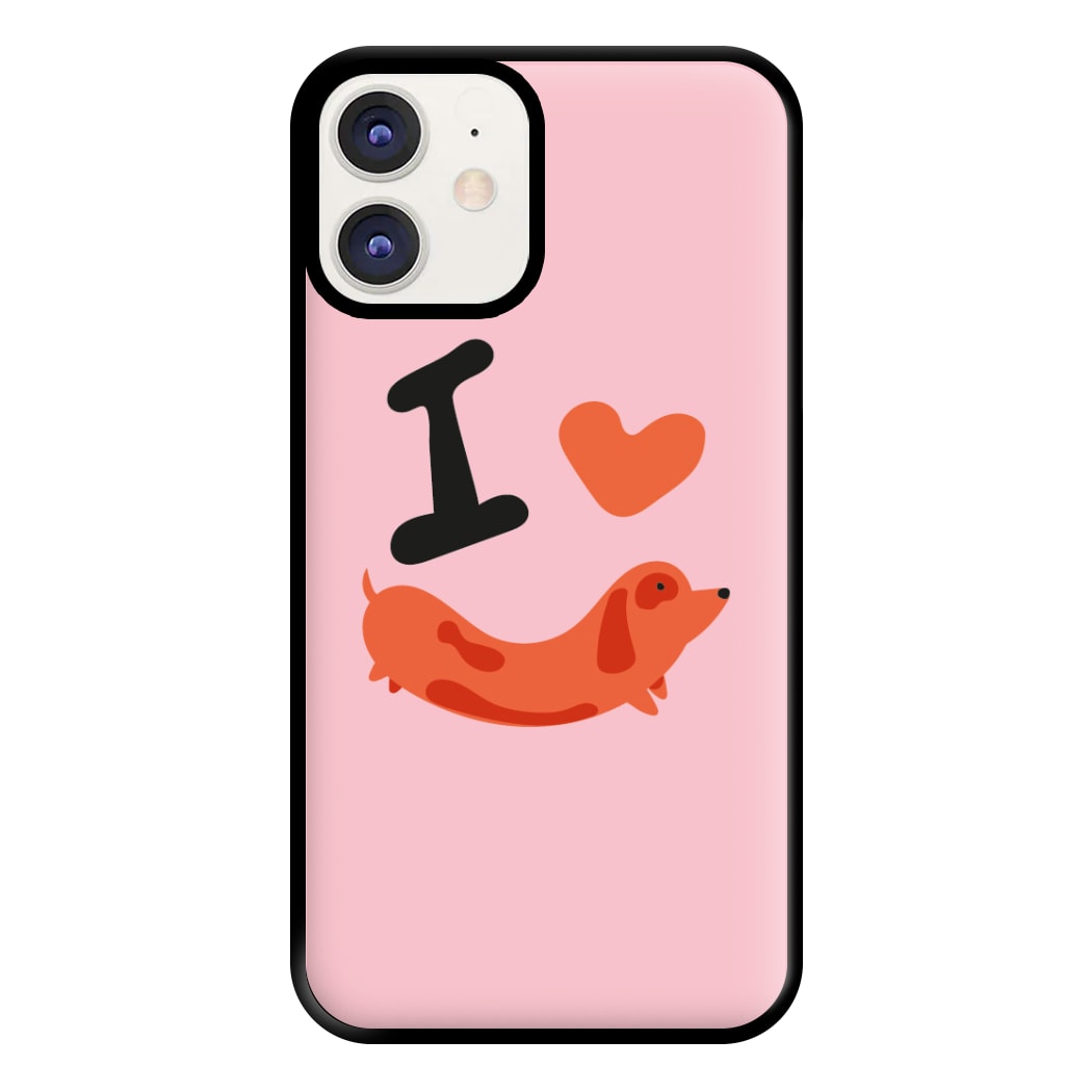 I love Dachshunds Phone Case for iPhone 12 / 12 Pro