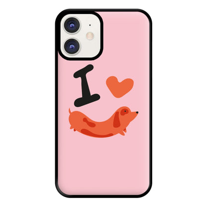 I love Dachshunds Phone Case for iPhone 11