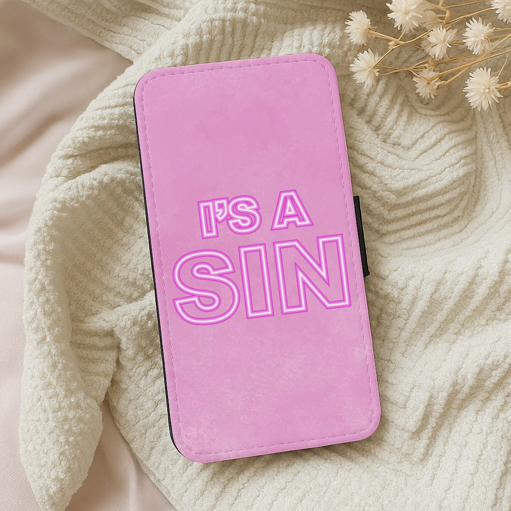 It's A Sin Neon Wallet Phone Case