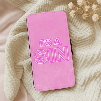 It's A Sin Neon Wallet Phone Case