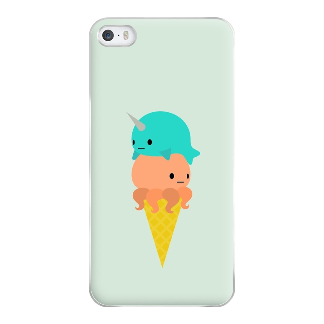 Narwhal Octopus Ice Cream Phone Case for iPhone 5 / 5s / SE 2016