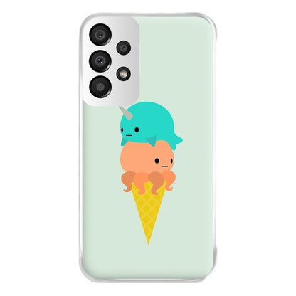 Narwhal Octopus Ice Cream Phone Case for Galaxy A33