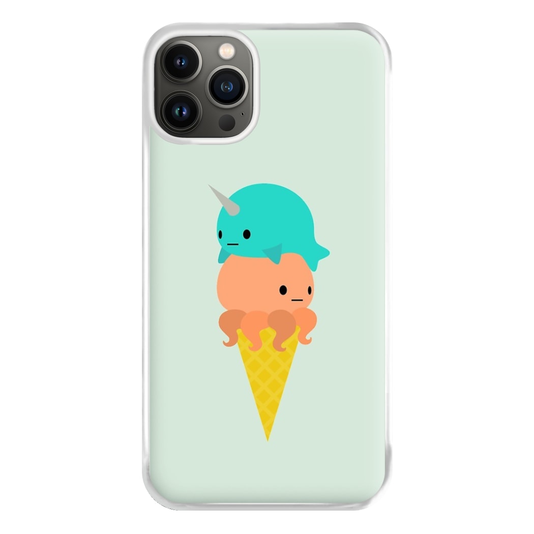 Narwhal Octopus Ice Cream Phone Case for iPhone 13