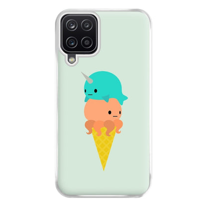 Narwhal Octopus Ice Cream Phone Case for Galaxy A12