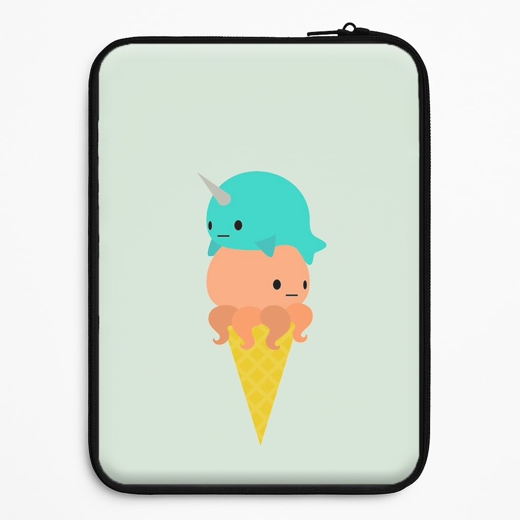Narwhal Octopus Ice Cream Laptop Sleeve