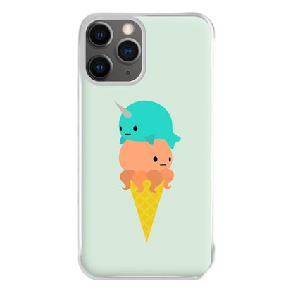 Narwhal Octopus Ice Cream Phone Case for iPhone 12 Pro Max