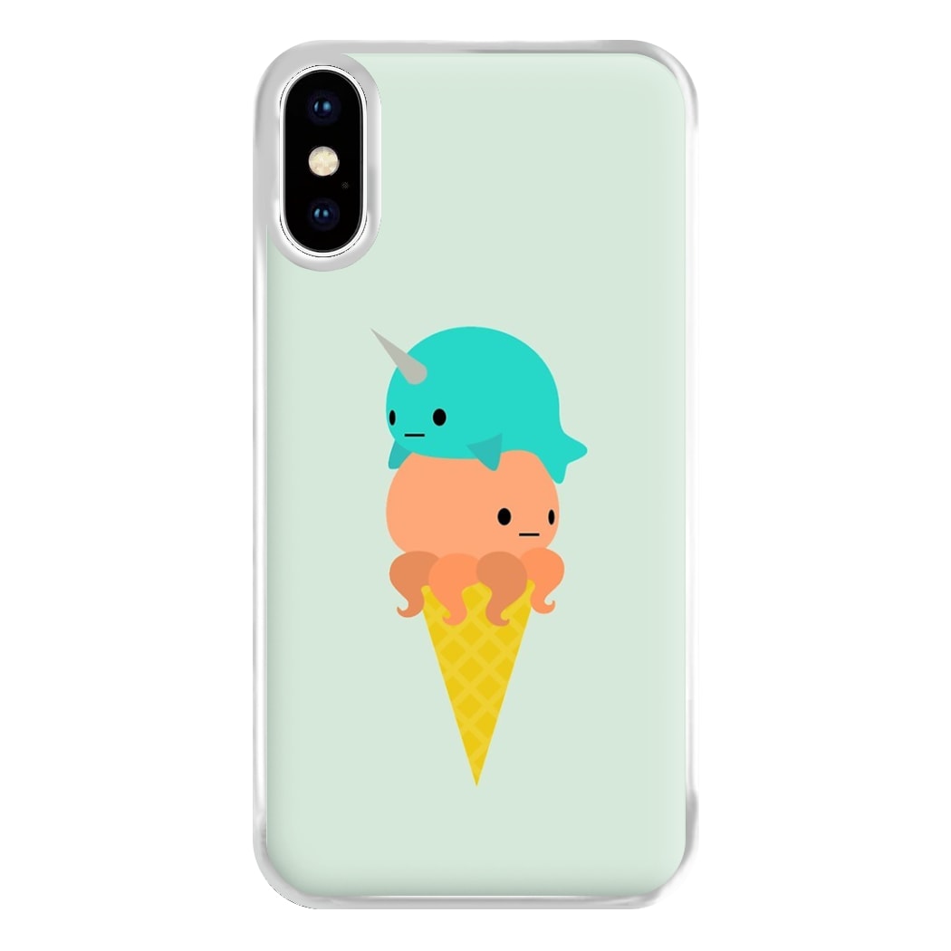 Narwhal Octopus Ice Cream Phone Case for iPhone XS Max