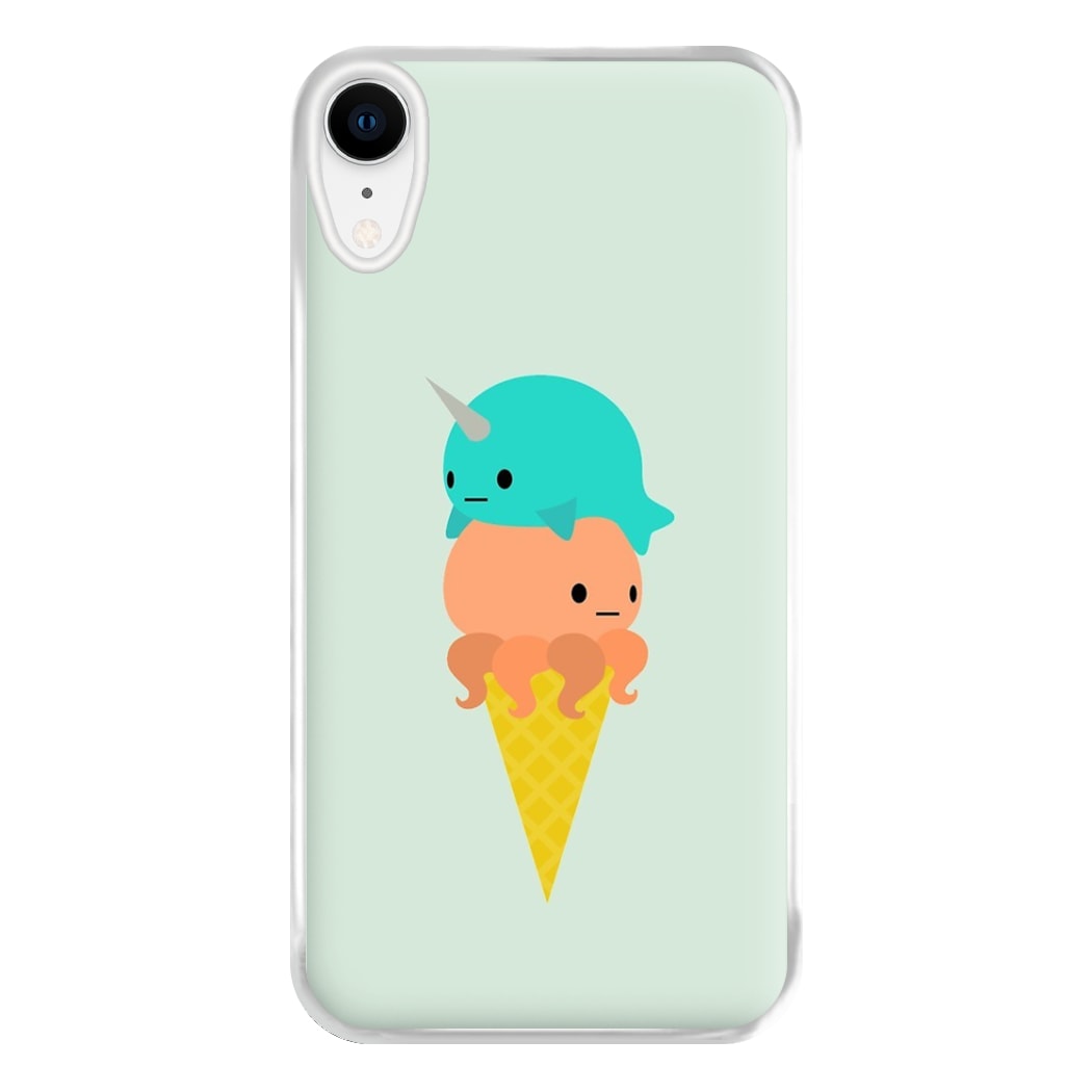 Narwhal Octopus Ice Cream Phone Case for iPhone XR