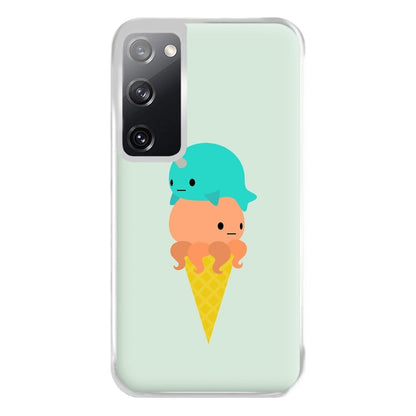 Narwhal Octopus Ice Cream Phone Case for Galaxy S20