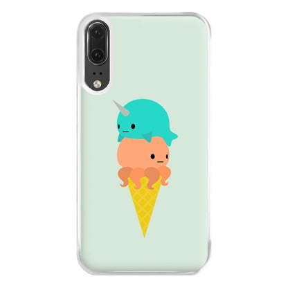 Narwhal Octopus Ice Cream Phone Case for Huawei P20