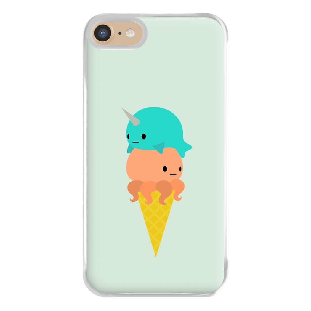 Narwhal Octopus Ice Cream Phone Case for iPhone 6 / 7 / 8 / SE