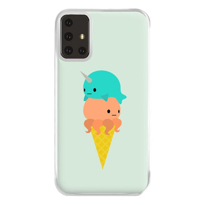 Narwhal Octopus Ice Cream Phone Case for Galaxy A71