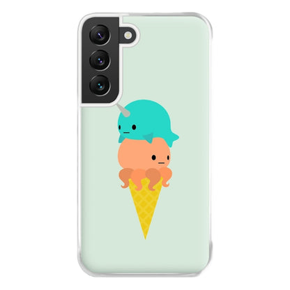 Narwhal Octopus Ice Cream Phone Case for Galaxy S22 Plus