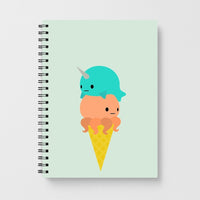 Narwhal Octopus Ice Cream Notebook