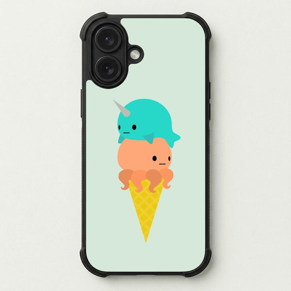Narwhal Octopus Ice Cream Phone Case — Bumper case