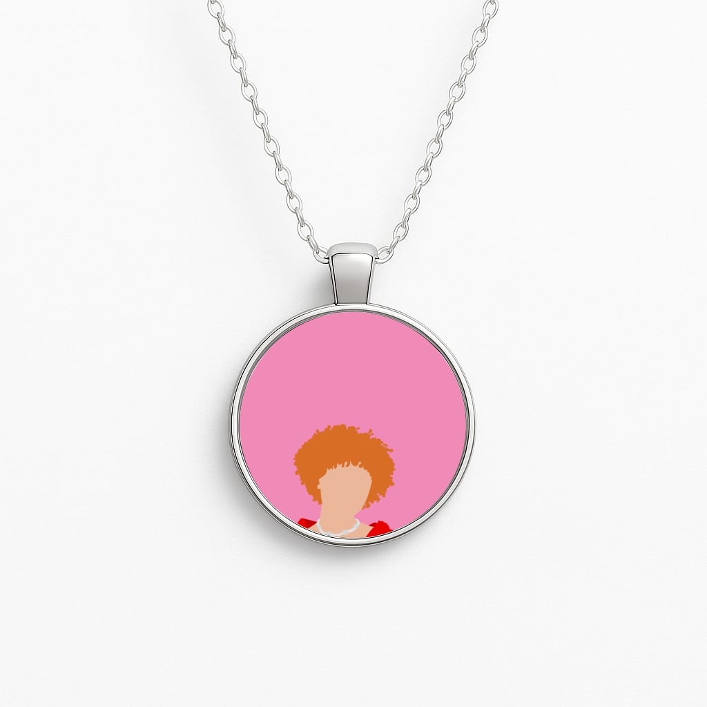 Red Hoodie - Ice Spice Circle Necklace