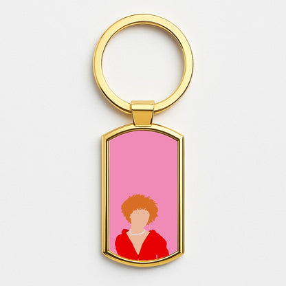 Red Hoodie - Ice Spice Gold Keyring