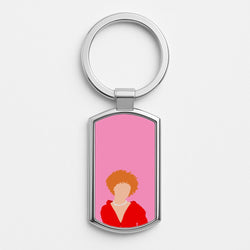 Red Hoodie - Ice Spice Silver Keyring