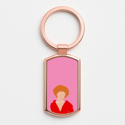 Red Hoodie - Ice Spice Rose Gold Keyring