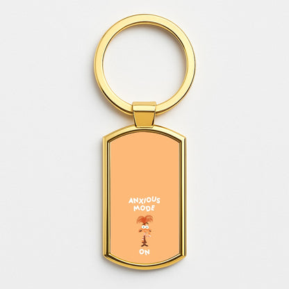 Anxious Mode On - Inside Out Gold Keyring