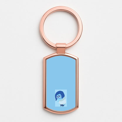 Sadness - Inside Out Rose Gold Keyring
