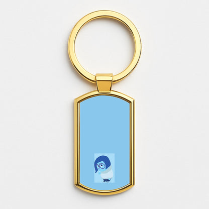 Sadness - Inside Out Gold Keyring