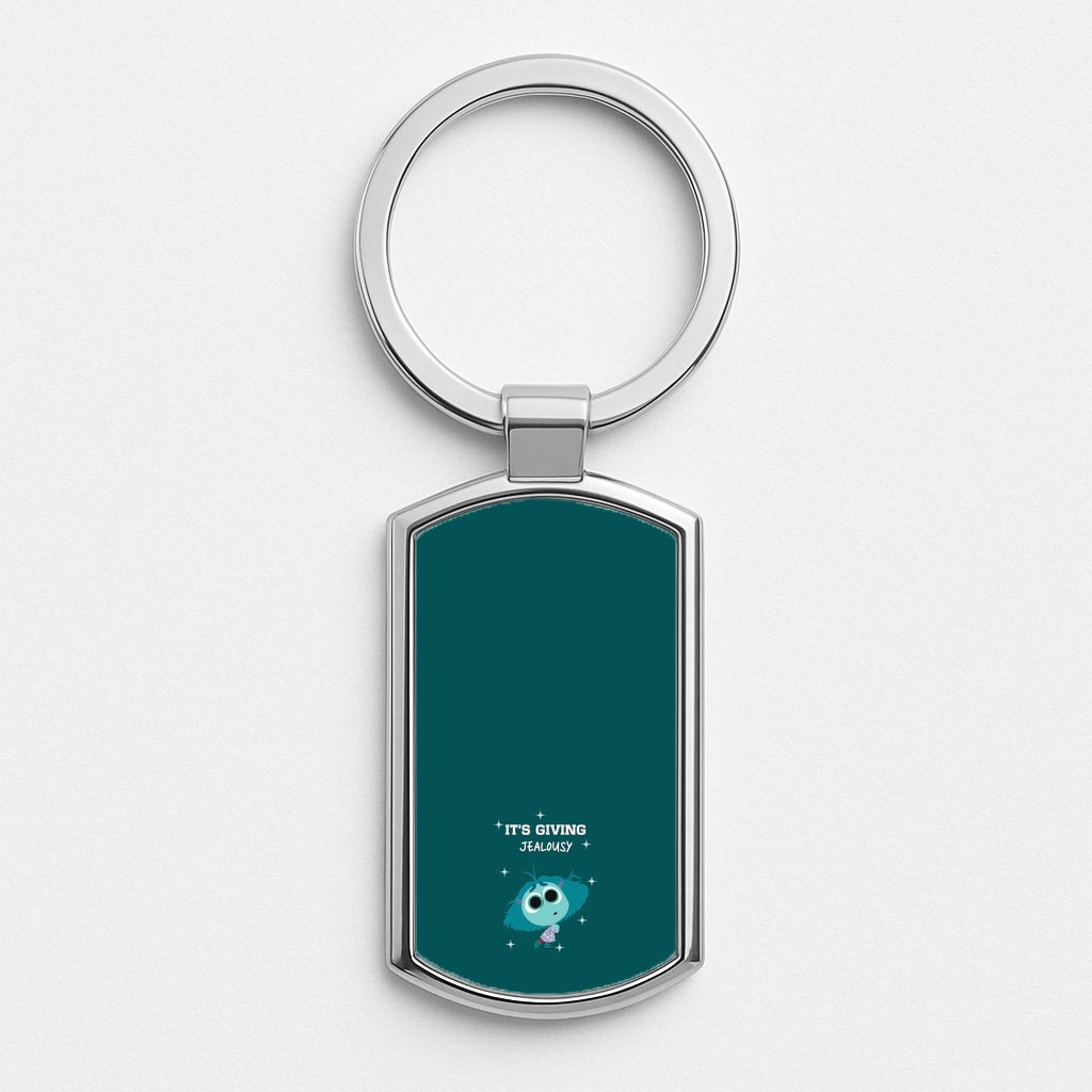 It's Giving Jelousy - Inside Out Silver Keyring