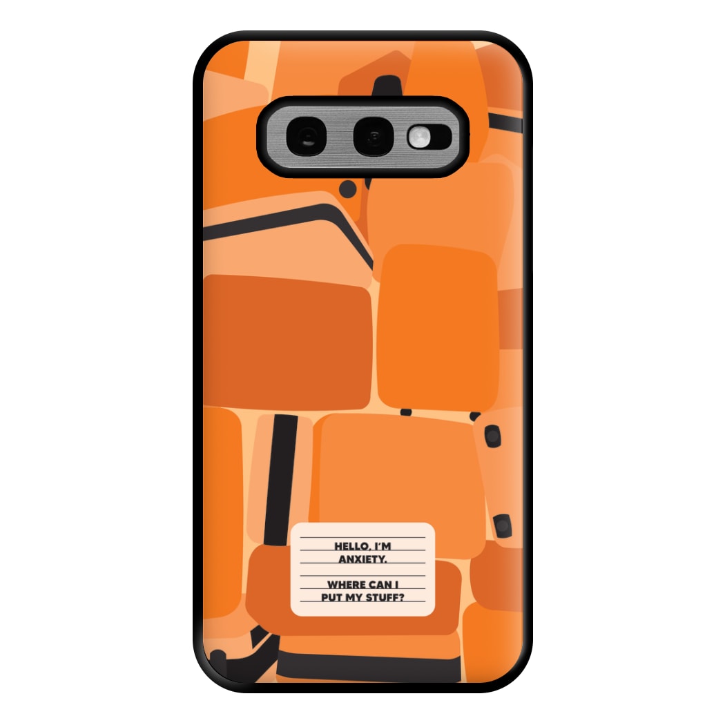 Hello I'm Anxiety - Inside Out Phone Case for Galaxy S10e