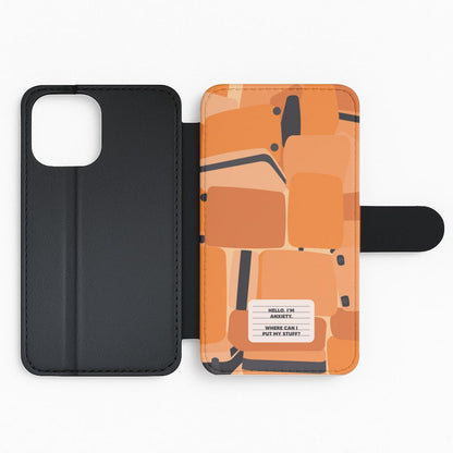 Hello I'm Anxiety - Inside Out Flip Phone Case