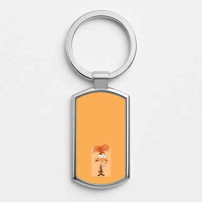 Anxiety - Inside Out Silver Keyring