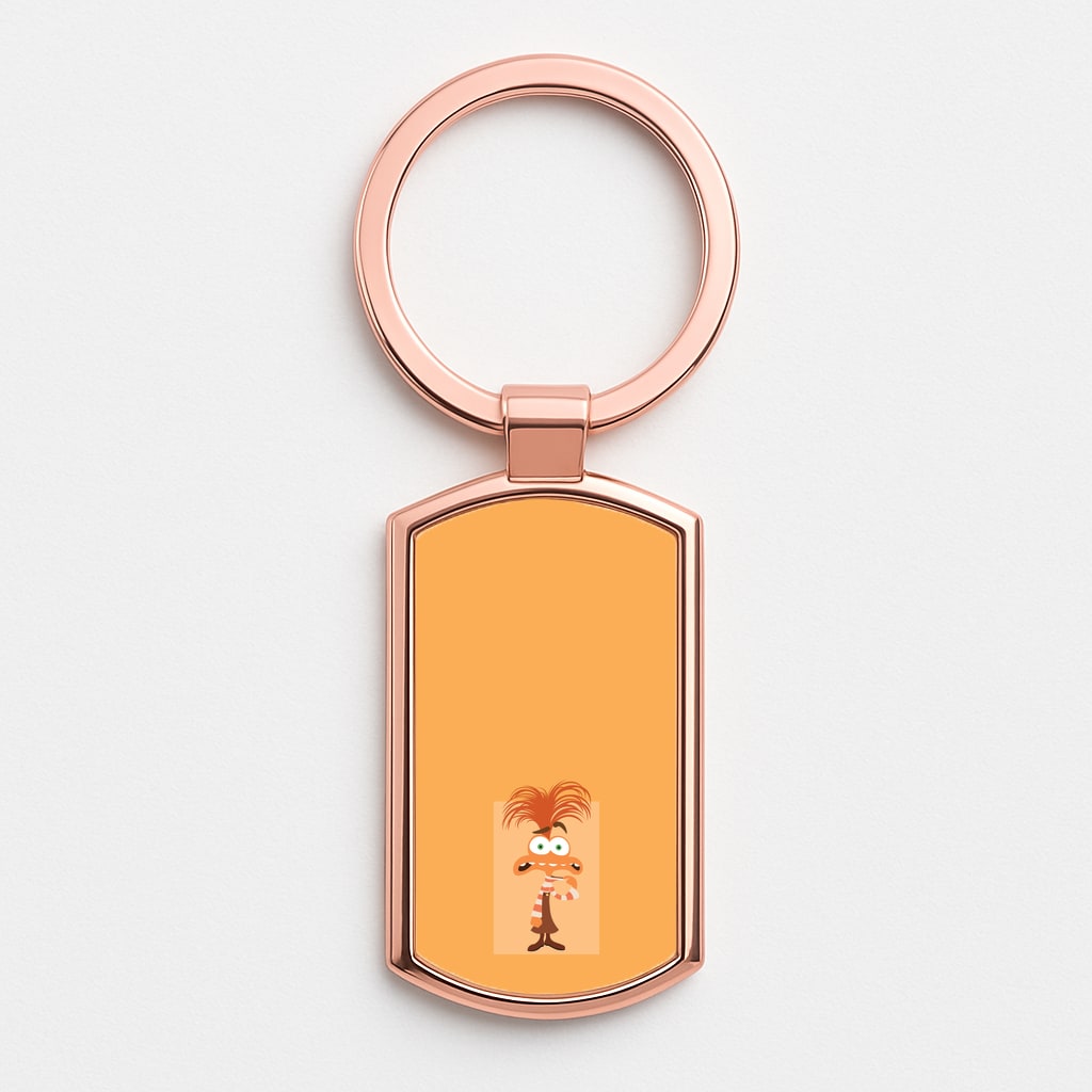 Anxiety - Inside Out Rose Gold Keyring