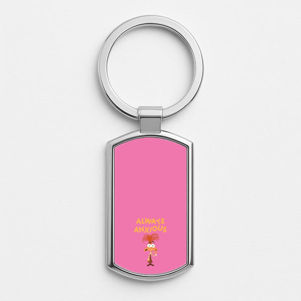 Always Anxious - Inside Out Silver Keyring