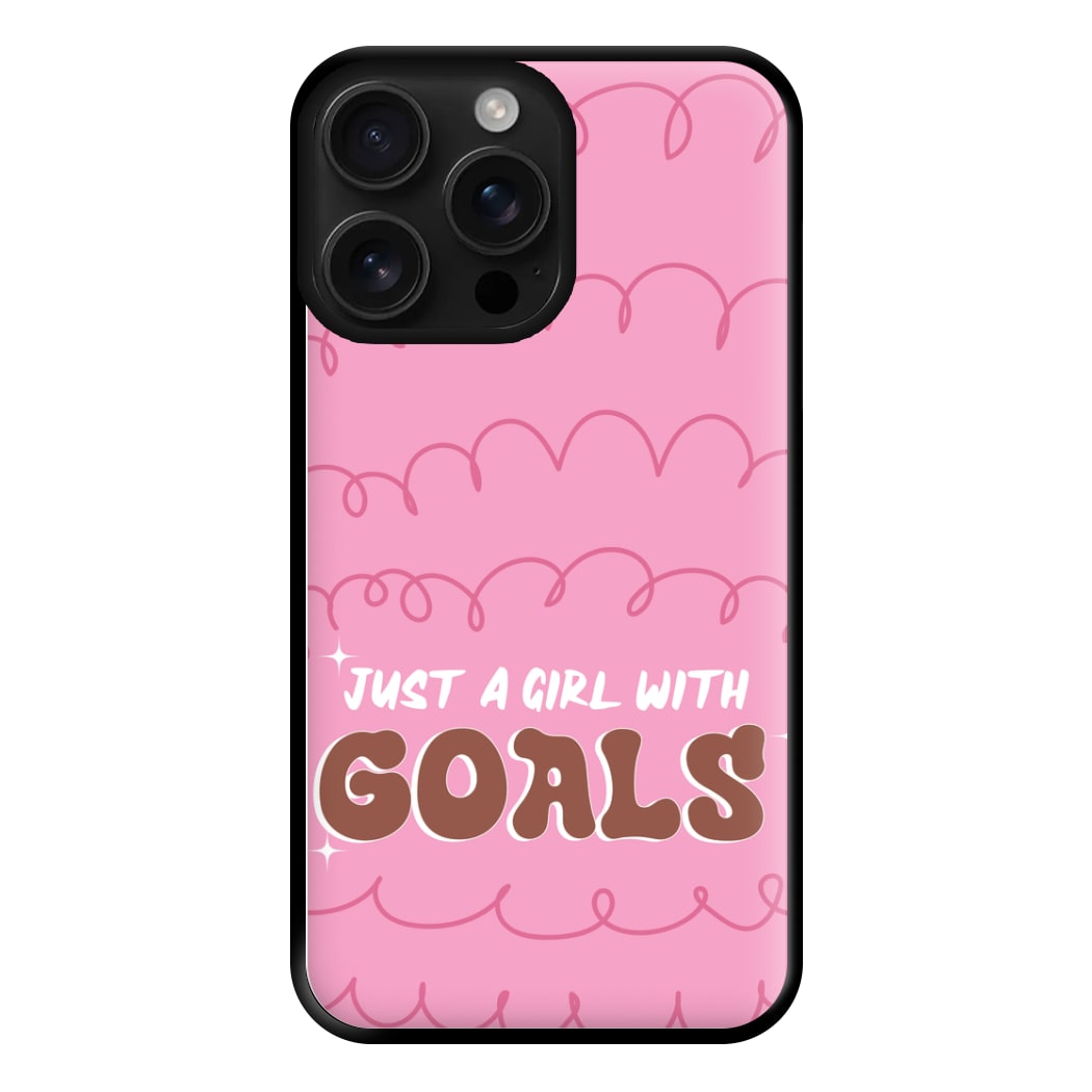 Just A Girl With Goals - Aesthetic Quote Phone Case