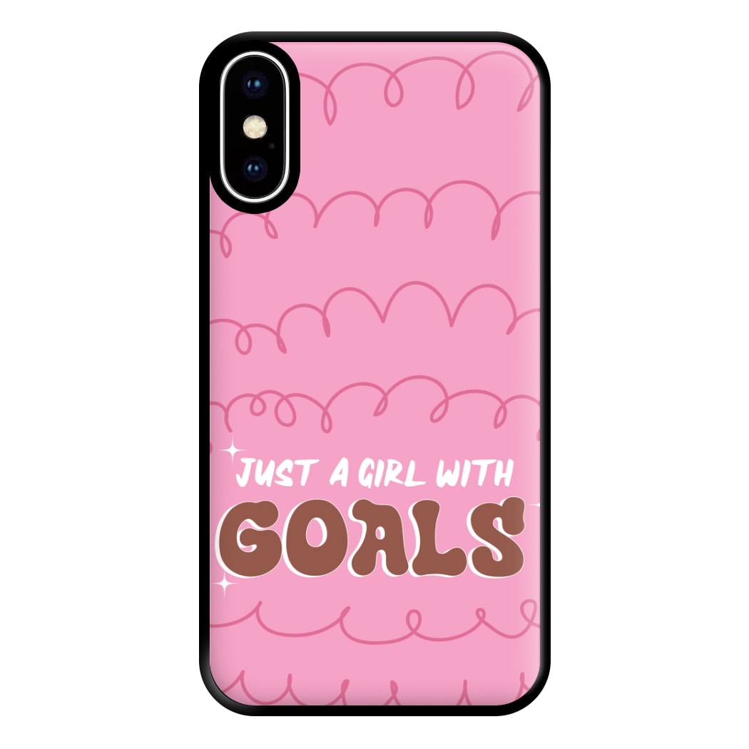 Just A Girl With Goals - Aesthetic Quote Phone Case for iPhone XS Max