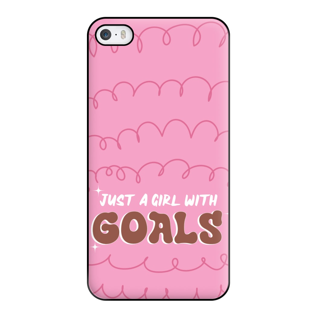 Just A Girl With Goals - Aesthetic Quote Phone Case for iPhone 5 / 5s / SE 2016