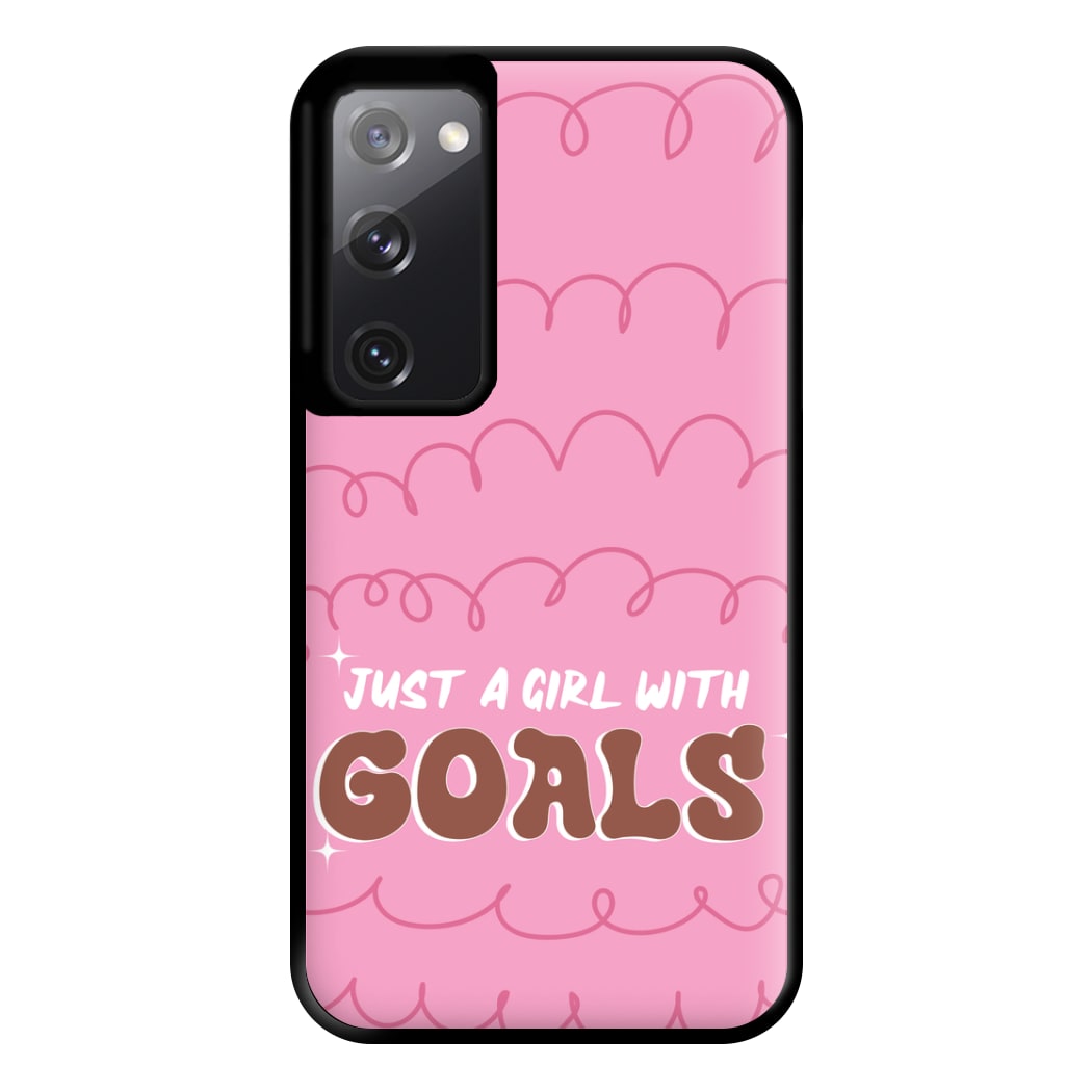 Just A Girl With Goals - Aesthetic Quote Phone Case for Galaxy S20FE