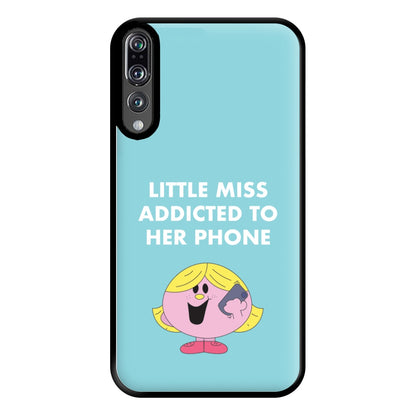 Little Miss Addicted To Her Phone - Aesthetic Quote Phone Case for Huawei P20 Pro