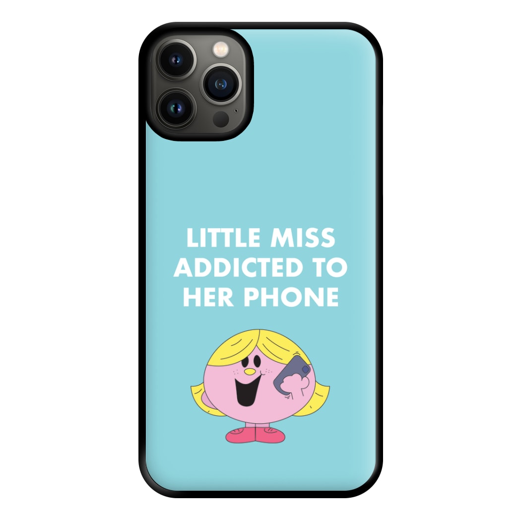 Little Miss Addicted To Her Phone - Aesthetic Quote Phone Case for iPhone 13