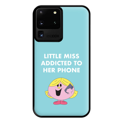 Little Miss Addicted To Her Phone - Aesthetic Quote Phone Case for Galaxy S20 Ultra