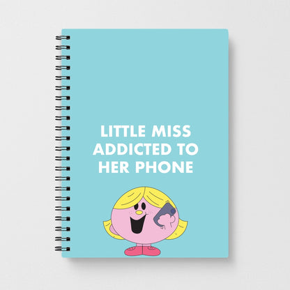 Little Miss Addicted To Her Phone - Aesthetic Quote Notebook