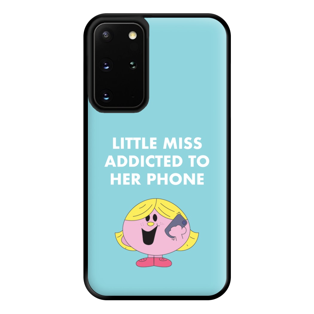 Little Miss Addicted To Her Phone - Aesthetic Quote Phone Case for Galaxy S20 Plus