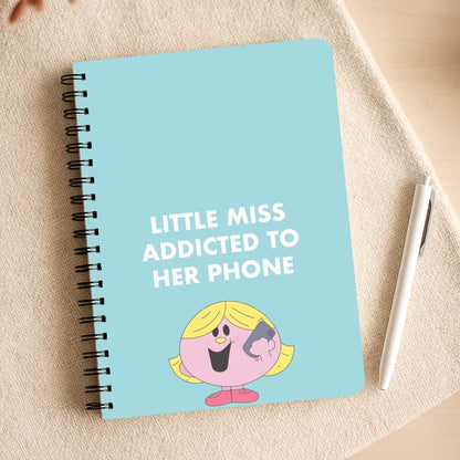 Little Miss Addicted To Her Phone - Aesthetic Quote Notepad