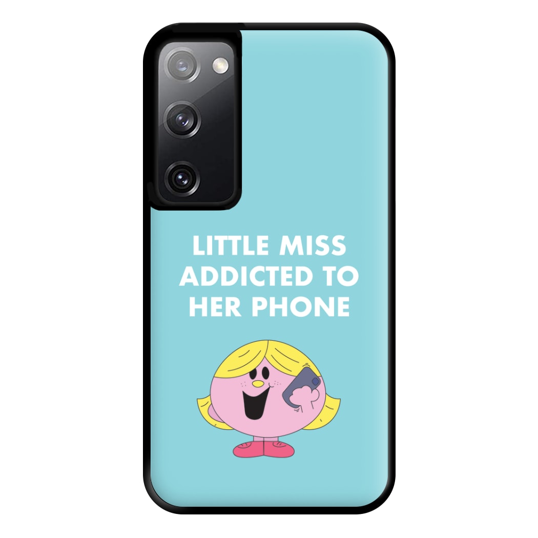 Little Miss Addicted To Her Phone - Aesthetic Quote Phone Case for Galaxy S20