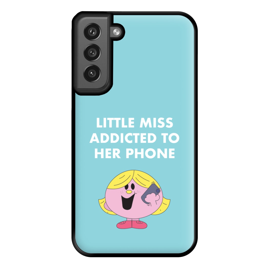 Little Miss Addicted To Her Phone - Aesthetic Quote Phone Case for Galaxy S21FE