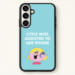 Little Miss Addicted To Her Phone - Aesthetic Quote Phone Case for Galaxy S26