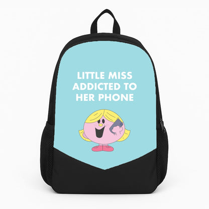 Little Miss Addicted To Her Phone - Aesthetic Quote Backpack