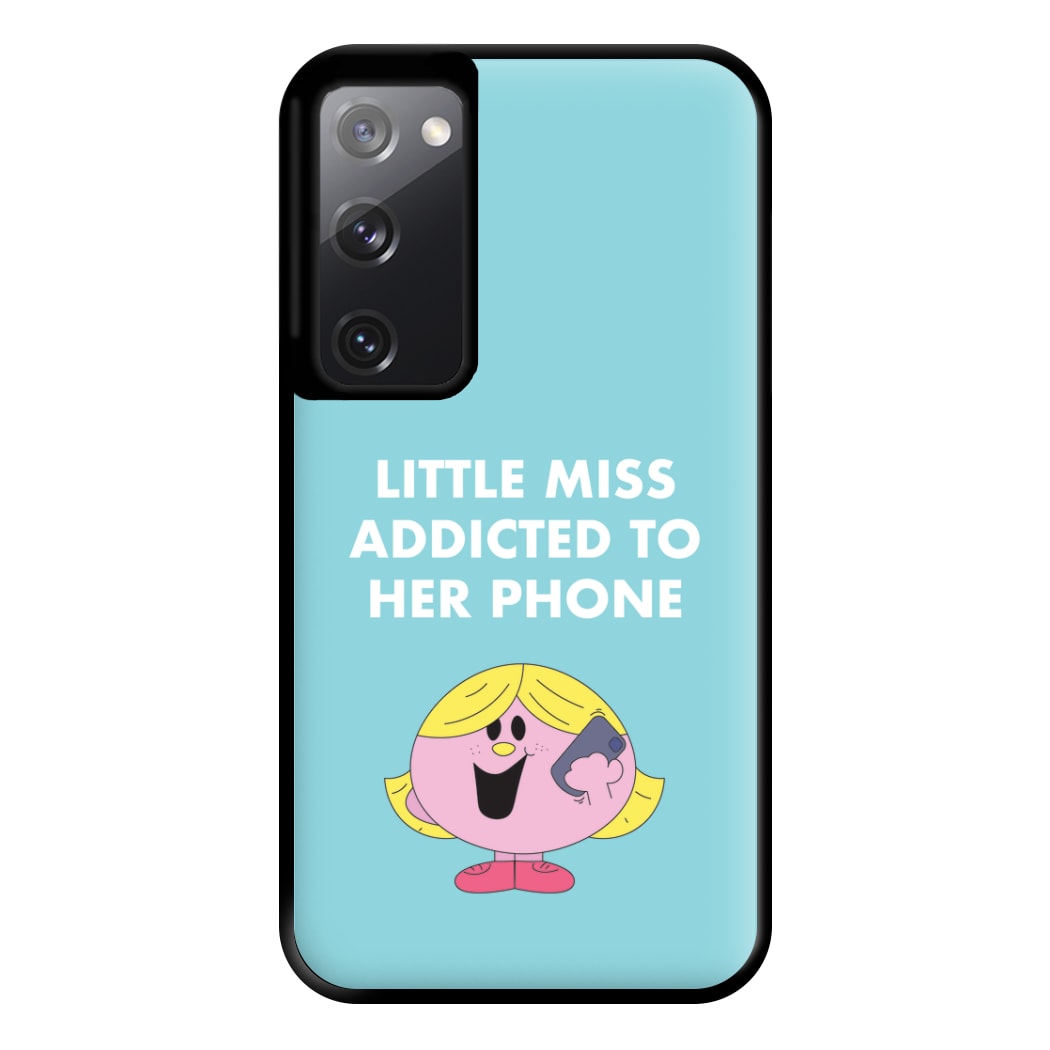 Little Miss Addicted To Her Phone - Aesthetic Quote Phone Case for Galaxy S20FE